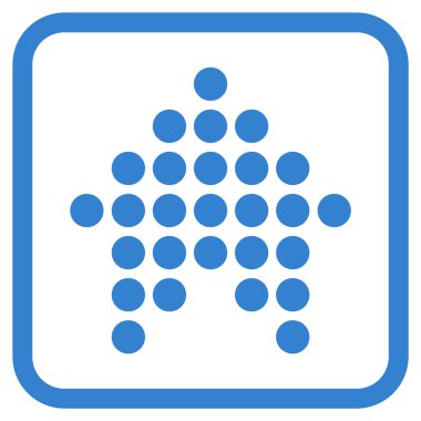 Vektör simgesi bir çerçeve içinde yukarı noktalı ok