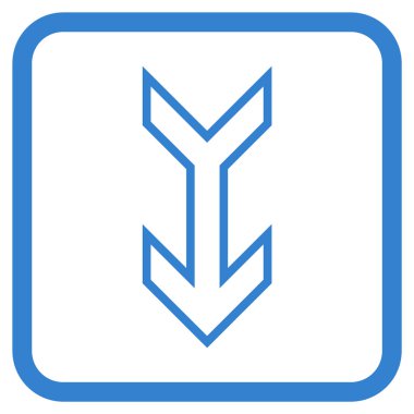 Vektör simgesi bir çerçeve içinde aşağı ok