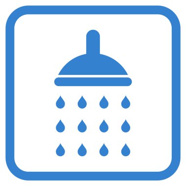 Duş vektör simgesi bir çerçeve içinde