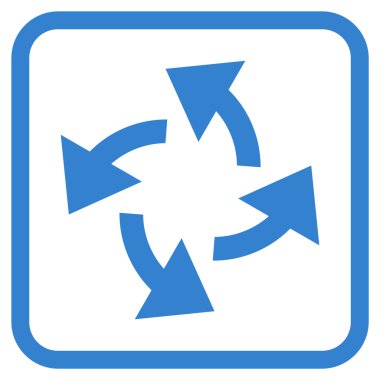 Santrifüj oklar bir çerçeve içinde simge vektör