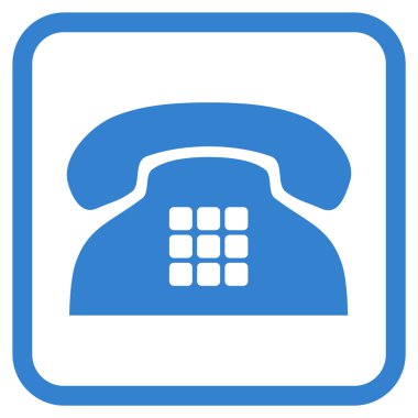 Sesi telefon vektör simgesi bir çerçeve içinde