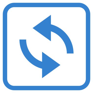 Exchange oklar bir çerçeve içinde simge vektör