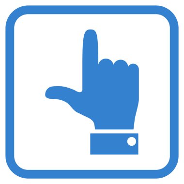 El işaretçisi vektör simgesi bir çerçeve içinde yukarı