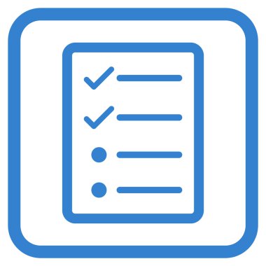 Denetim listesi sayfa vektör simgesi bir çerçeve içinde