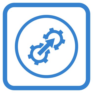 Dişli Tümleştirme vektör simgesi bir çerçeve içinde