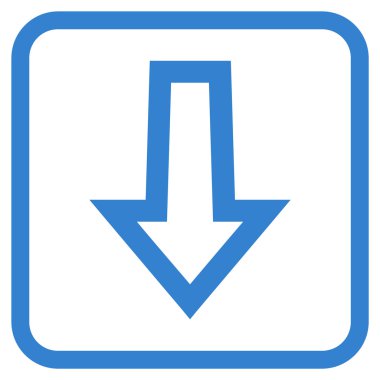 Vektör simgesi bir çerçeve içinde aşağı ok