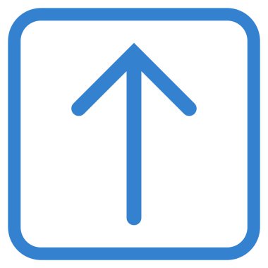 Vektör simgesi bir çerçeve içinde yukarı ok