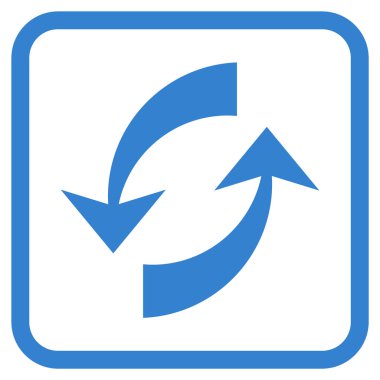 Exchange oklar bir çerçeve içinde simge vektör