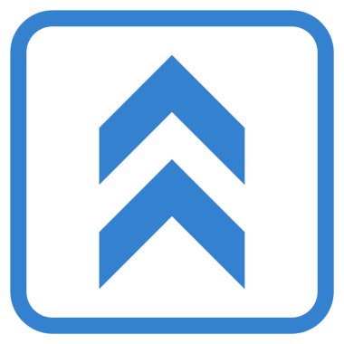 Vektör simgesi bir çerçeve içinde yukarı kayması