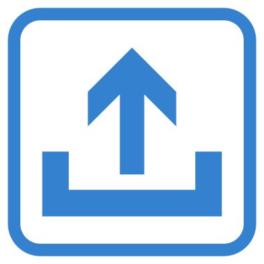 Vektör simgesi bir çerçeve içinde upload