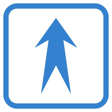 Vektör simgesi bir çerçeve içinde yukarı ok