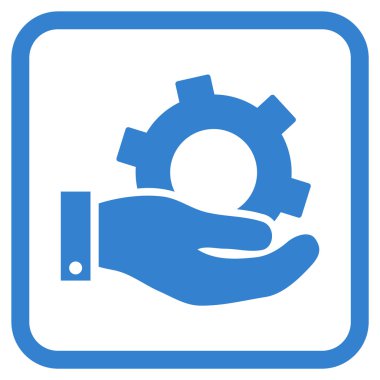 Hizmet vektör simgesi bir çerçeve içinde