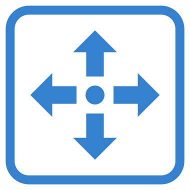 Genişletin okları vektör simgesi bir çerçeve içinde