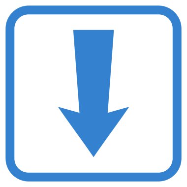 Vektör simgesi bir çerçeve içinde aşağı ok