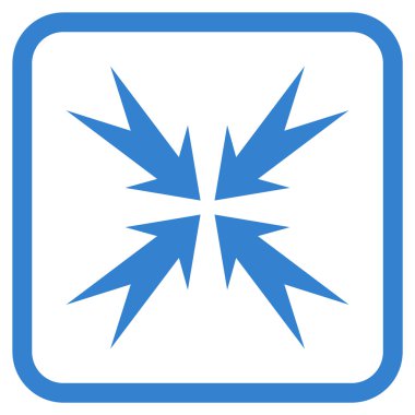 Sıkıştırma ok bir çerçeve içinde simge vektör