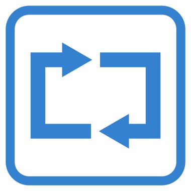 Exchange oklar bir çerçeve içinde simge vektör