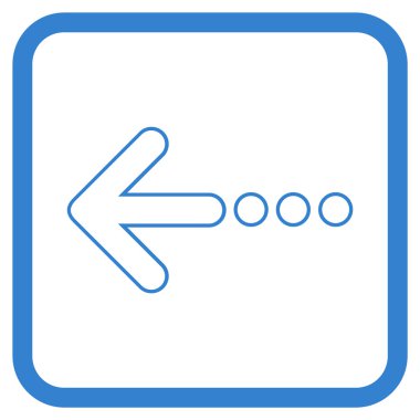 Sol vektör simgesi bir çerçevede göndermek