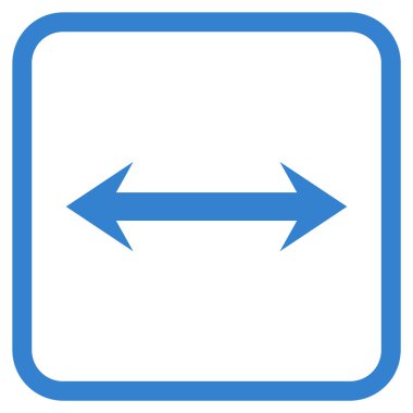 Yatay Çevir vektör simgesi bir çerçeve içinde