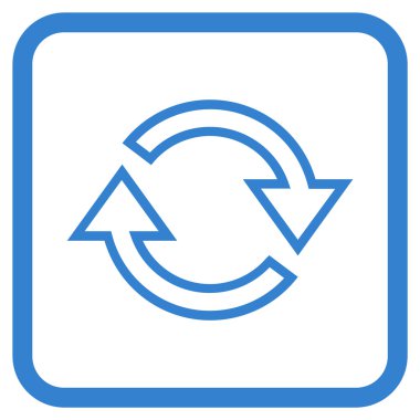 Oklar vektör simgesi bir çerçeve içinde yenileme