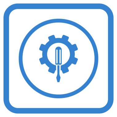 Bir çerçevedeki mühendislik vektör simgesi