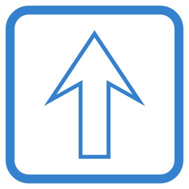 Vektör simgesi bir çerçeve içinde yukarı ok