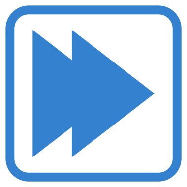 Doğru vektör simgesi bir çerçeve içinde hareket