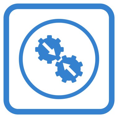 Dişli Tümleştirme vektör simgesi bir çerçeve içinde