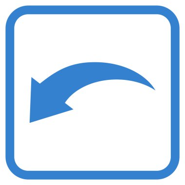 Vektör simgesi bir çerçeve içinde geri al