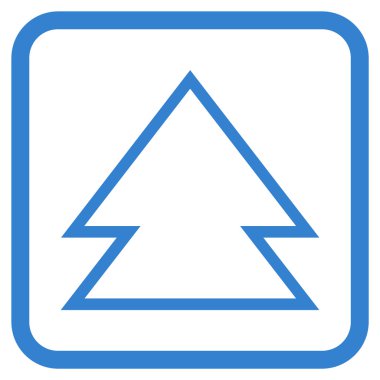 Yön yukarı vektör simgesi bir çerçeve içinde