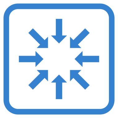 Daraltma okları vektör simgesi bir çerçeve içinde