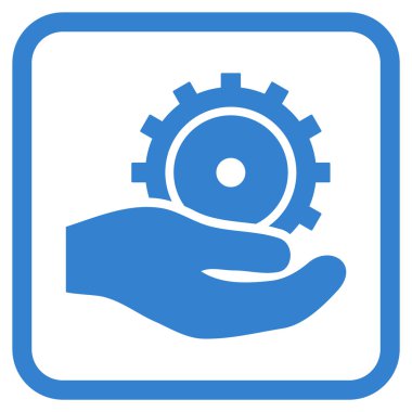 Geliştirme hizmeti vektör simgesi bir çerçeve içinde