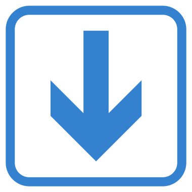 Vektör simgesi bir çerçeve içinde aşağı ok