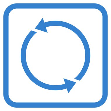 Geri dönüşüm vektör simgesi bir çerçeve içinde