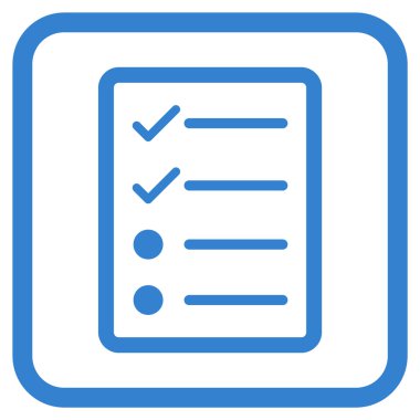 Denetim listesi sayfa vektör simgesi bir çerçeve içinde