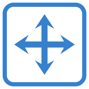 Genişletin okları vektör simgesi bir çerçeve içinde