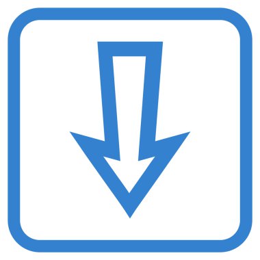 Vektör simgesi bir çerçeve içinde aşağı ok