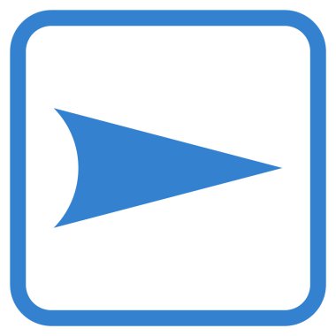 Ok ucu doğru vektör simgesi bir çerçeve içinde