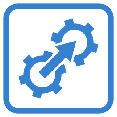 Dişli Tümleştirme vektör simgesi bir çerçeve içinde