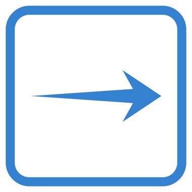 Ok sağ vektör simgesi bir çerçeve içinde