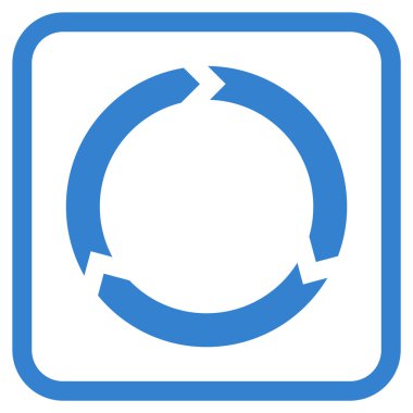 Döndürme vektör simgesi bir çerçeve içinde