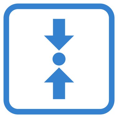 Basınç dikey vektör simgesi bir çerçeve içinde