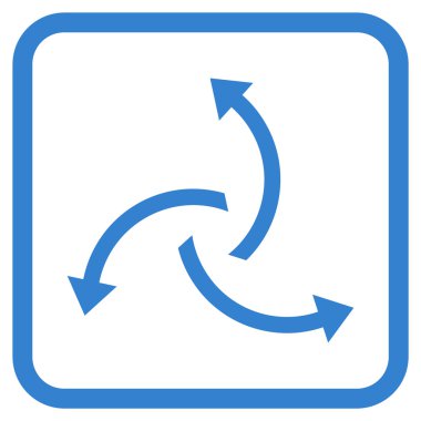 Santrifüj oklar bir çerçeve içinde simge vektör