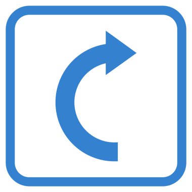 Doğru vektör simgesi bir çerçeve içinde döndürme