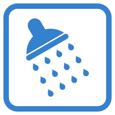 Duş vektör simgesi bir çerçeve içinde