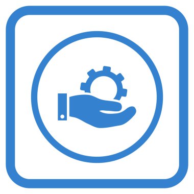 Hizmet vektör simgesi bir çerçeve içinde