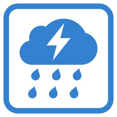 Fırtına vektör simgesi bir çerçeve içinde