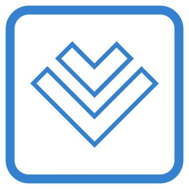 Vektör simgesi bir çerçeve içinde aşağı yön