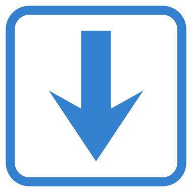 Vektör simgesi bir çerçeve içinde aşağı ok