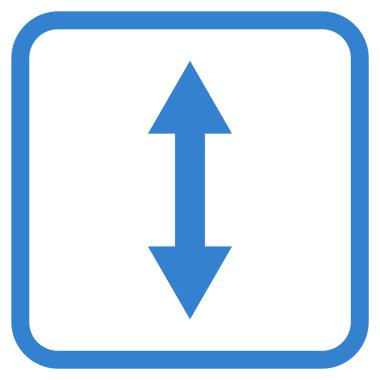 Dikey Çevir vektör simgesi bir çerçeve içinde