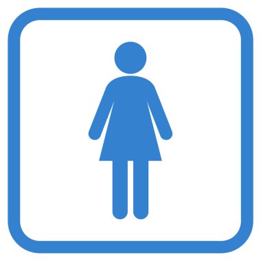 Kadın vektör simgesi bir çerçeve içinde